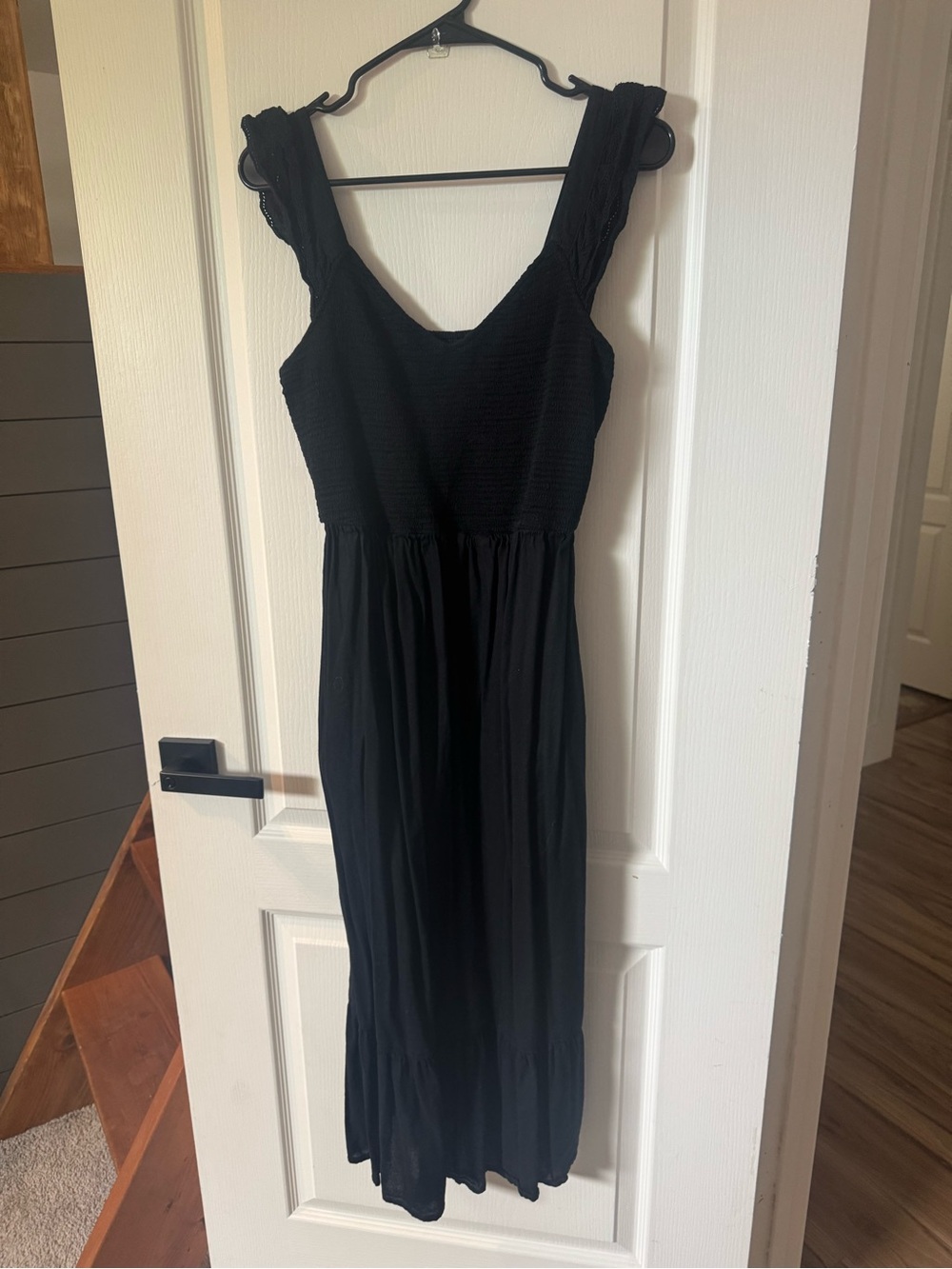 Old Navy Black Ruffle-Strap Maxi Dress